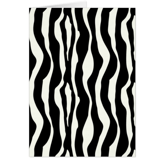 Zebra ränder - Svartvit OBS Kort (Framsidan)