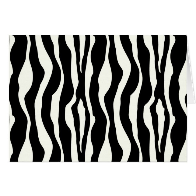 Zebra ränder - Svartvit OBS Kort (Framsidan Horizontal)
