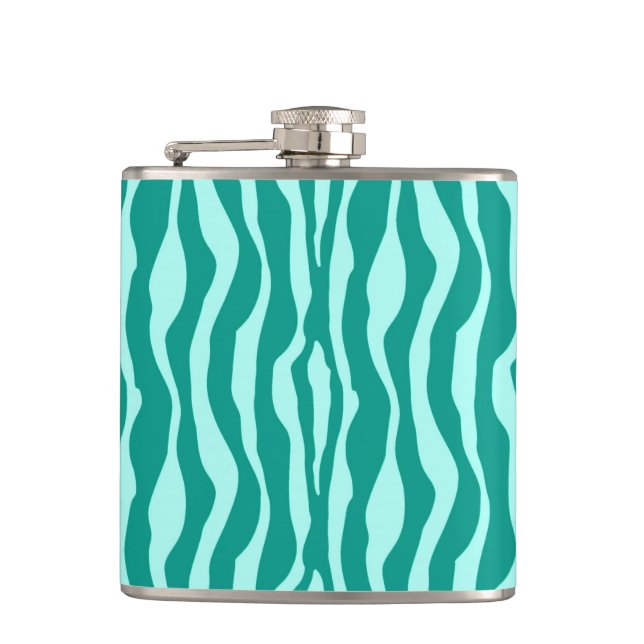 Zebra ränder - Turkos och Aqua Fickplunta (Framsidan)
