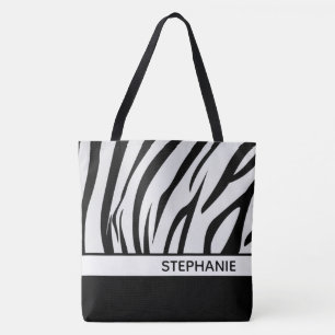 Zebra ränder tygkasse