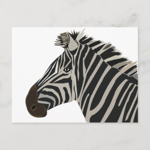 Zebra ränder Wildlife Animal Vykort
