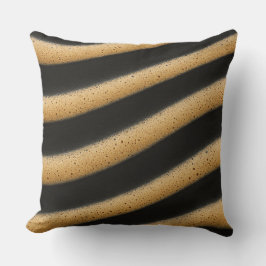 Zebra-randig espressoskumtextur kudde