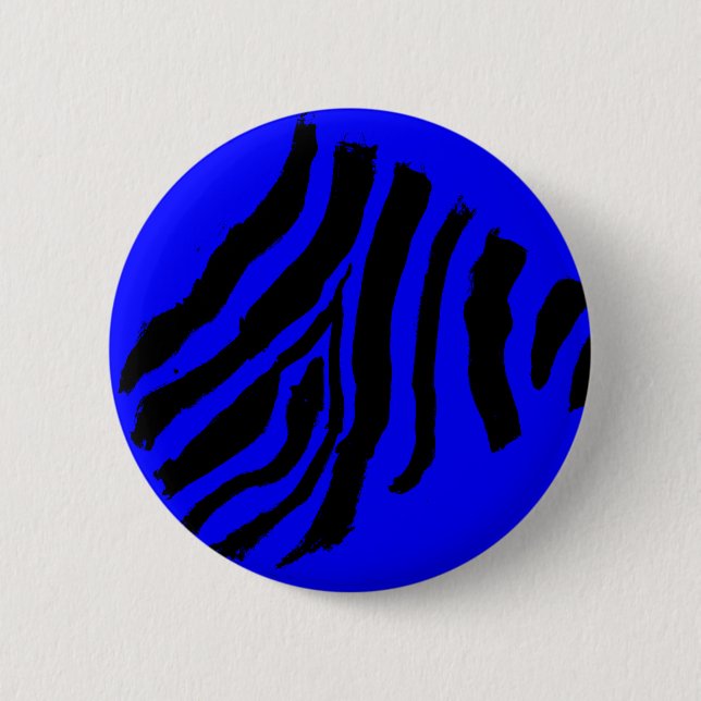 Zebra Randig Knapp (Blå Hallon) (Framsida)