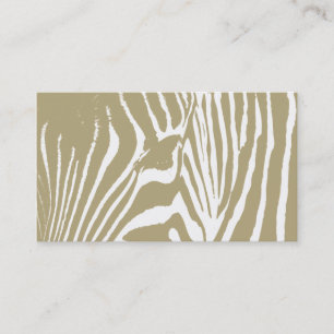 ZEBRA REGENCY I GULD & WHITE VISITKORT