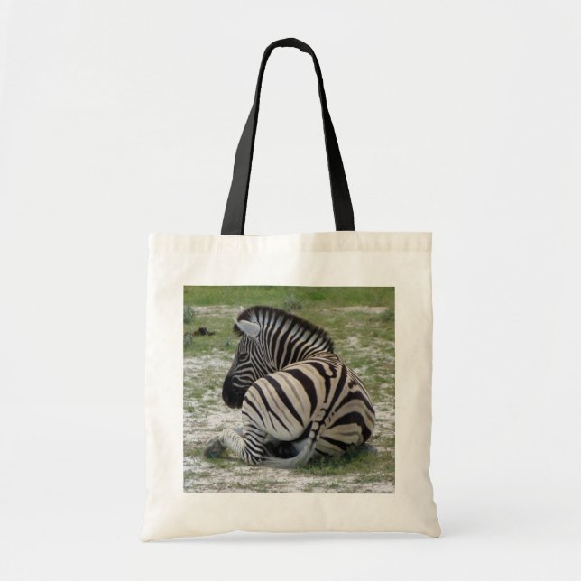 Zebra Relaxing Tote Bag Tygkasse (Framsidan)