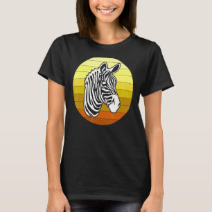 Zebra Retro African Animals T Shirt