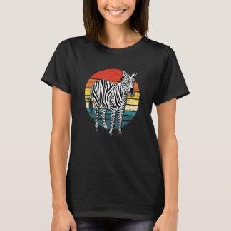 Zebra Retro Vintage Sunset Zebra Tee