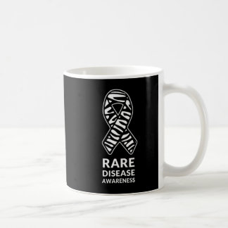 Zebra Ribbon Awareness Rare Disease Minimalist T-S Kaffemugg
