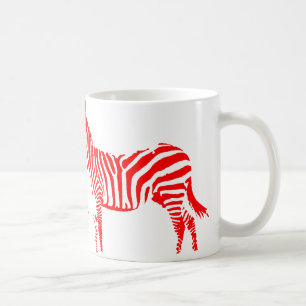 Zebra Röd Silhuett Mugg eller Resemugg