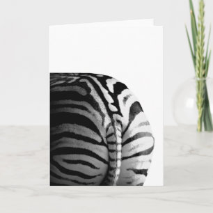 Zebra rolig Svans Bakre Del Rumpa Välkomstkort Kort