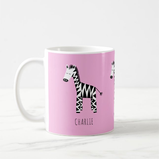 Zebra Rosa Kaffemugg (Vänster)