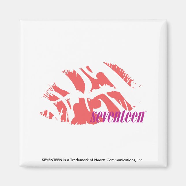 Zebra Rosa Magnet (Framsidan)