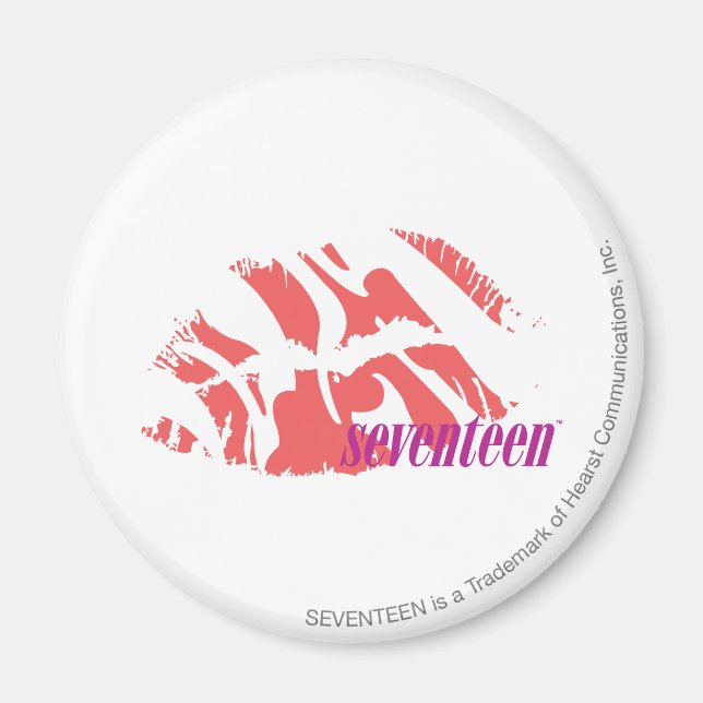 Zebra Rosa Magnet (Framsidan)