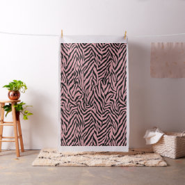 Zebra Rosa och svart Tyg