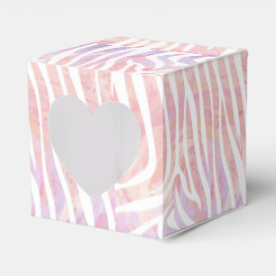 Zebra Rosa och vit utskrift Presentaskar