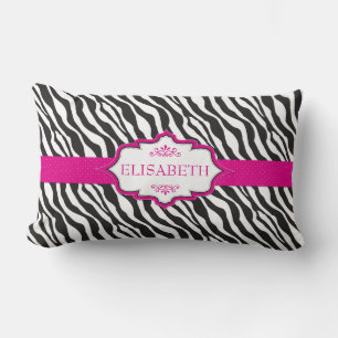 Zebra Rosa Ribbon Lumbarkudde