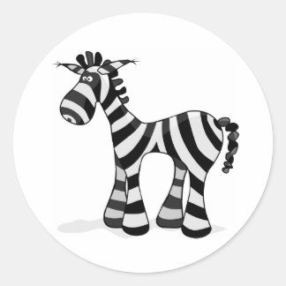 zebra runt klistermärke