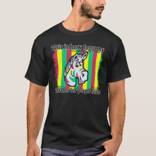 Zebra, så här länge har min tolerans för Las T Shirt