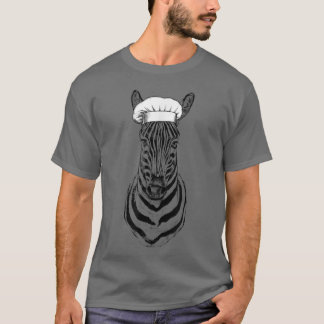 Zebra Safari Animal Chef Funny Cooking Cook Wildli T Shirt