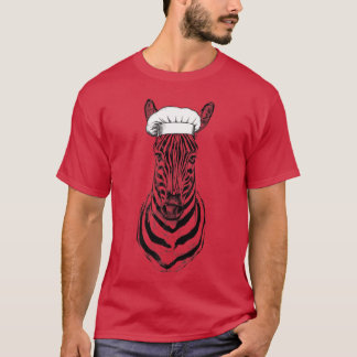Zebra Safari Animal Chef Funny Cooking Cook Wildli T Shirt