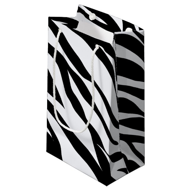 Zebra Safari Animal Mönster Gift Bag (Framsidan Vinklad)