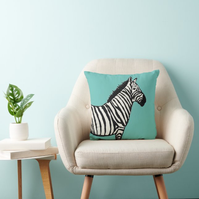 Zebra Safari Animal Print Dekorativ kudde (Stol)