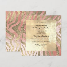 Zebra Safari Animal Skin Rosa ros Guld