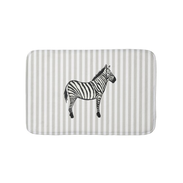 Zebra Safari Design Rand Bath Mat Badrumsmatta (Framsidan)