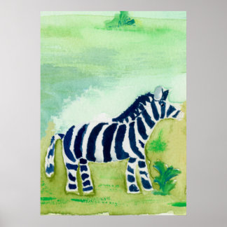 Zebra Safari Friend Poster