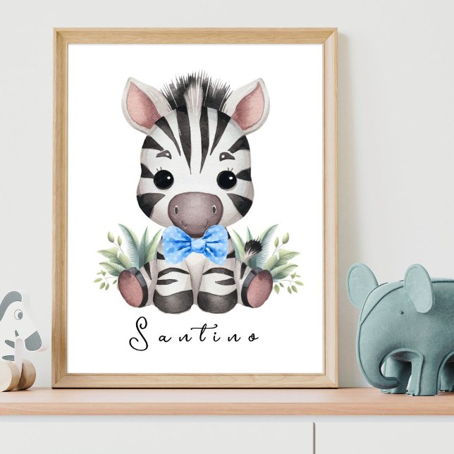 Zebra Safari Nursery Affisch – Djungel Väggkonst f (Skapare uppladdad)
