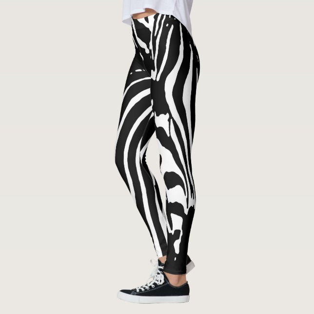 ZEBRA SAFARI RAND MÖNSTER LEGGINGS (Vänster)
