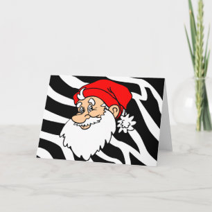 Zebra Santa Helgkort