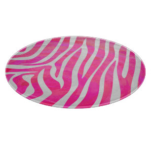 Zebra Shock rosa och vit utskrift