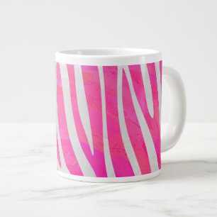 Zebra Shock rosa och vit utskrift Jumbo Mugg