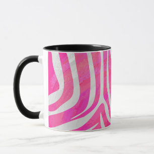 Zebra Shock rosa och vit utskrift Mugg