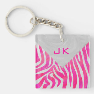 Zebra Shock rosa och White med Monogram