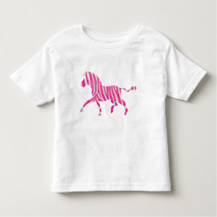 Zebra Shock rosa och White Silhouette T Shirt