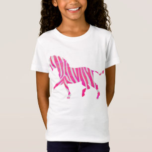 Zebra Shock rosa och White Silhouette T Shirt
