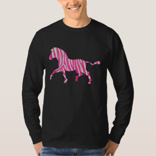 Zebra Shock rosa och White Silhouette T Shirt