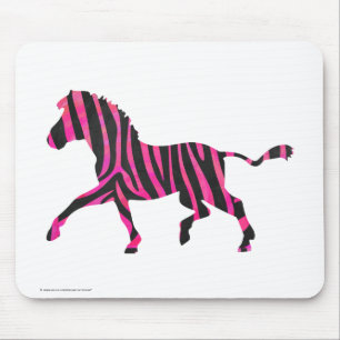 Zebra Silhouette Black and Shock rosa Print Musmatta