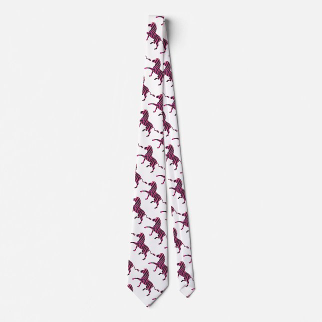 Zebra Silhouette Black and Shock rosa Print Slips (Framsida)