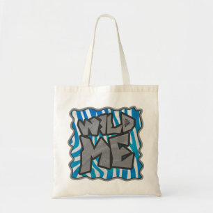 Zebra Silhouette Blue och White Design Tygkasse