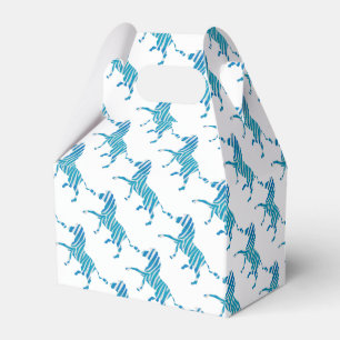 Zebra Silhouette Blue och White Presentaskar