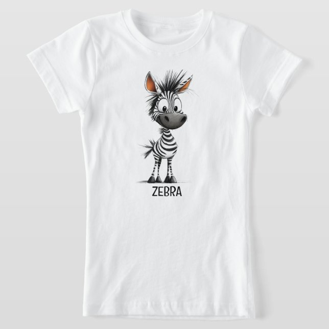 Zebra Sketch T Shirt (Laydown)