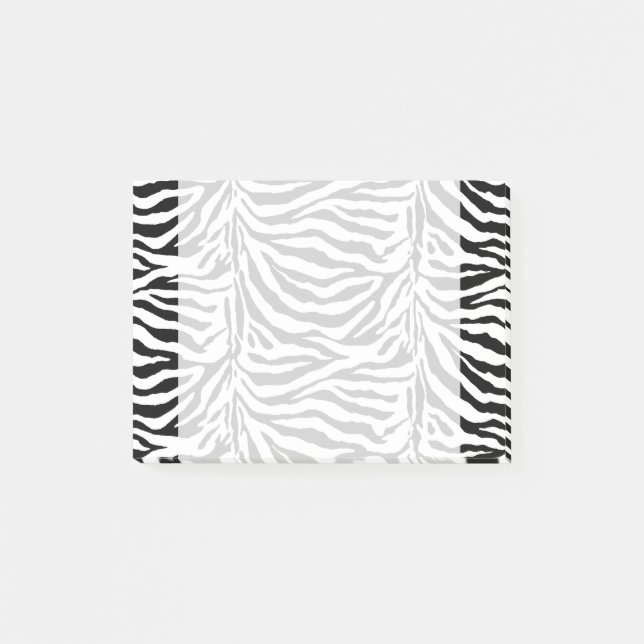 Zebra Skin-bakgrund (lägg till Färg i bakgrunden) Post-it Block (Framsida)