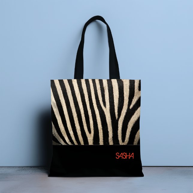 Zebra Skin Collection Tote Bag Tygkasse (Skapare uppladdad)