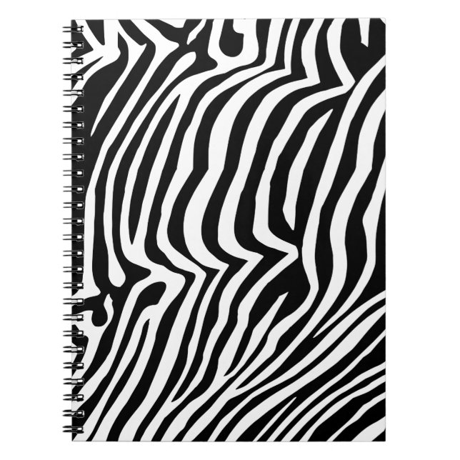 Zebra skin mönster anteckningsbok med spiral (Framsidan)