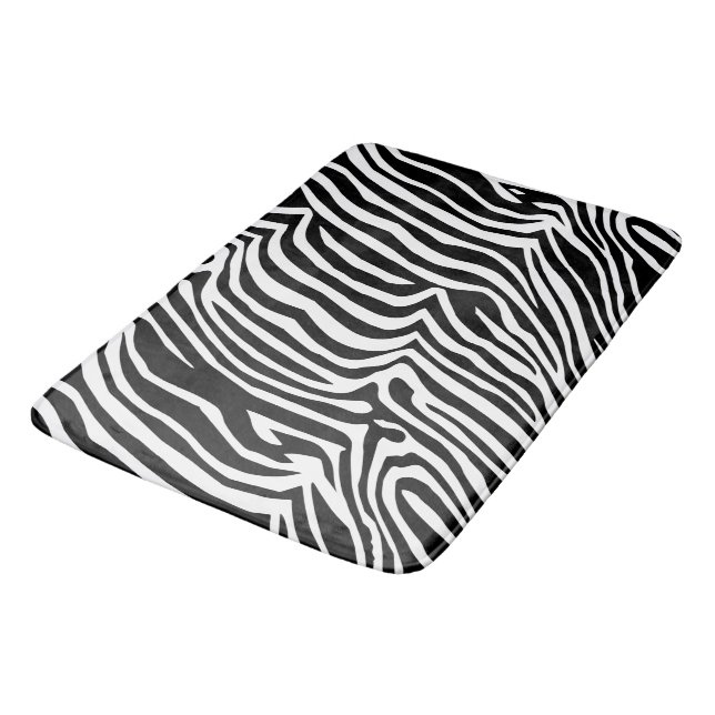 Zebra skin mönster badrumsmatta (Vinklad)