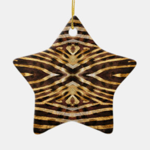 Zebra Skin Mönster Julgransprydnad Keramik