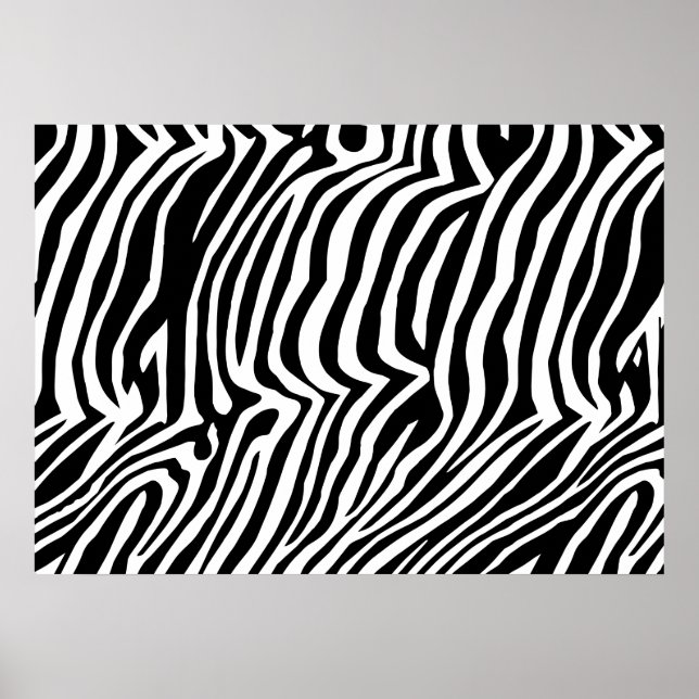 Zebra skin mönster poster (Framsidan)